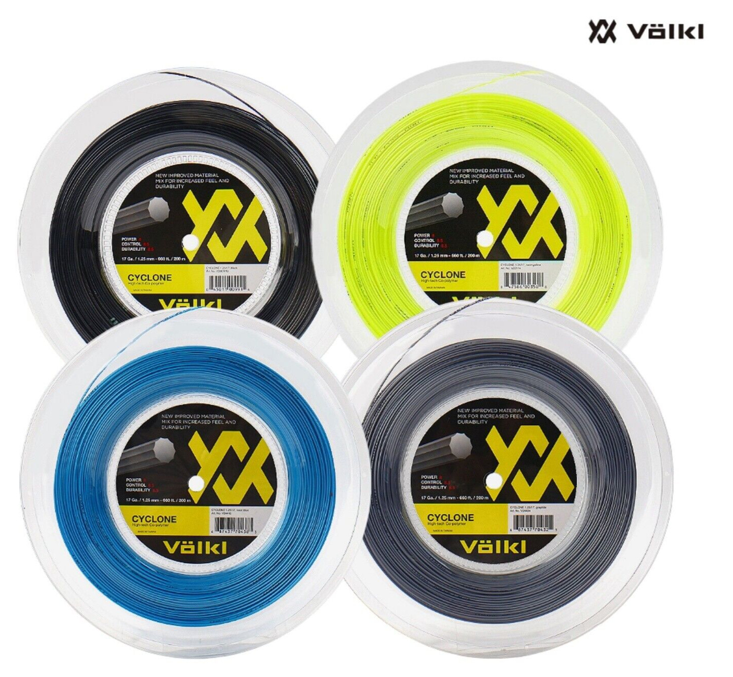 Теннисная струнная ракетка Volkl Cyclone 125 мм 17Ga 200 м Ракетка для тенниса с поли струной NWT 21790₽