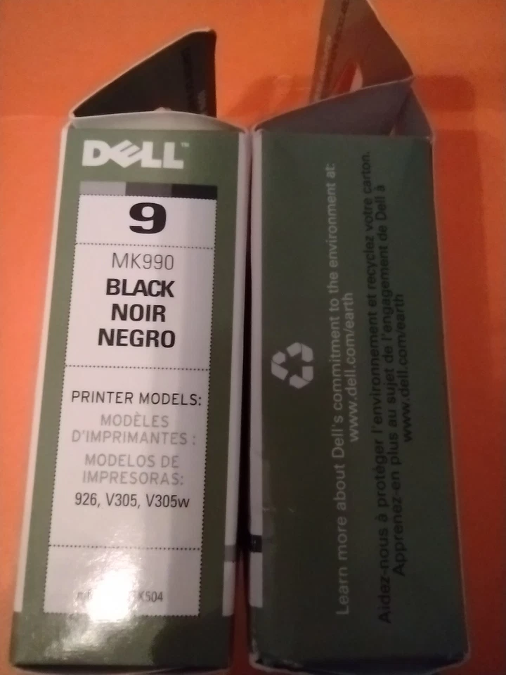 2-pack Genuine Dell 9 Black MK990 Ink Cartridges For 926 V305 V305w Printers - Image 4 of 4
