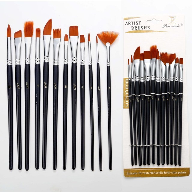 Artist Professional 12pc Extra Soft Paint Brush Set X15 for sale online