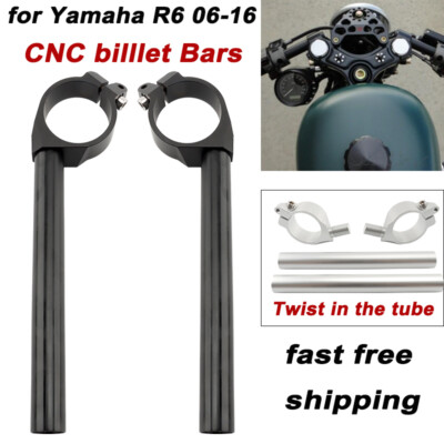 Pair 50MM Clip on Handle Bars Billet For YAMAHA YZF 600 R6 YZFR6 2006 ...