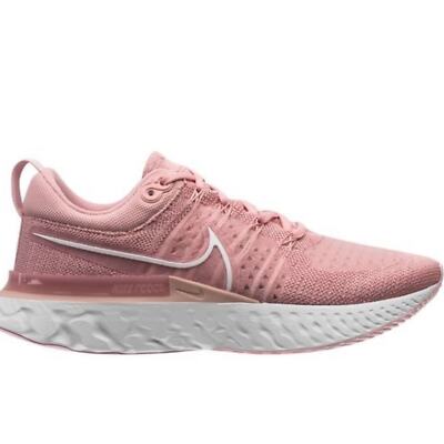 Nike react infinity fly knit pink running sneaker size 9.5 white foam