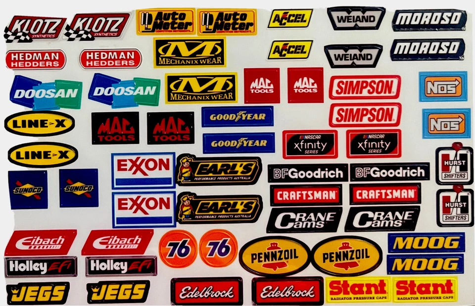 1/10 比例 Days Of Thunder Mello Yello #51 乙烯基贴花纸/赞助商贴纸 — 第 2/3 张图片