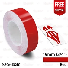 RED 3/4" 19mm Roll PIN STRIPE Car PinStriping Trim Line TAPE Decal Vinyl Sticker