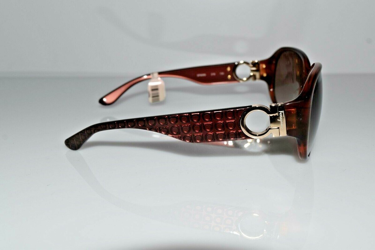 ⭐️近眼度入⭐️Salvatore Ferragamo サングラスSF609SA New Authentic Salvatore Ferragamo Brown Gold SF609S 216