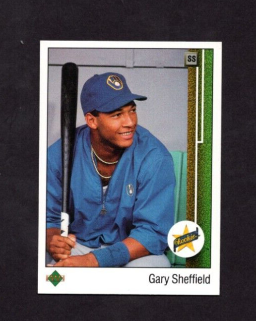 1989 Upper Deck Baseball Card Gary Sheffield Rookie Milwaukee Brewers #13 Rookie