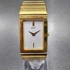 Seiko Tank Watch Women 18mm White Dial Gold Tone Rectangle 1n00-5e80 New Battery