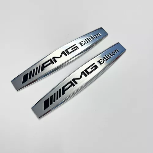 2x Für AMG Edition Corporation 3D Emblem Auto Aufkleber Badge Silber NEW - Bild 2 von 6