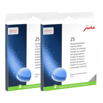 2 x Jura 24190 Gastro Reinigungstabletten 25 Stück Blister 3 Phasen Tabs