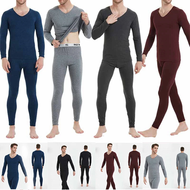 MENS THERMAL UNDERWEAR LONG SLEEVE FULL SET TOP & LONG JOHNS Winter trackless
Opens in a new window