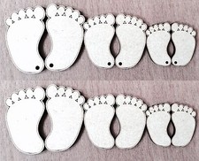 laser cut baby foot feet