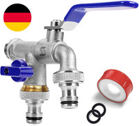 Spgood Garten Wasserhahn,Doppel Auslaufhahn 3/4 Zoll,Aus Messing Rost-Und Frosts