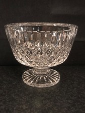 Vintage Crystal Bowl with Large Stem Thick Crystal Heavy Item New