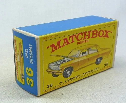 Lesney Matchbox Toys MB36c Opel Diplomat ORIGINAL Empty E4 Type Box