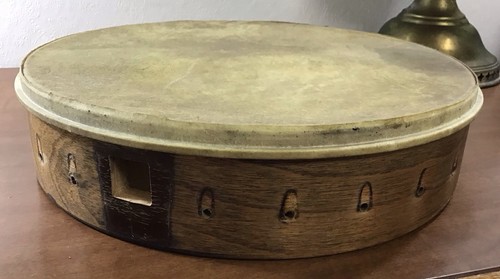Vintage 10 3/4” Wooden Banjo Rim w/ Head Parts Project Luthier Antique