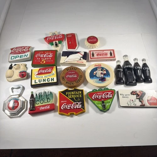 Coca Cola Coke Refrigerator Magnets Vintage - Lot of 20