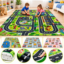 Kids Car Play Mat Non Slip City Road Rug for Playroom Boys Girls Toys 4 Sizes