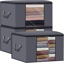Clothes Storage Bags 100L 3 Pack , Large Capacity Blanket Storage Containers..