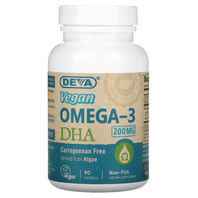 2 X Deva Vegan Omega-3 DHA -- 200 mg - 90 Softgels