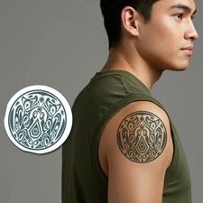 Jacob Wolf Tattoo - Jacob Arm Temporary Tattoo / Quileute Tattoo / Native