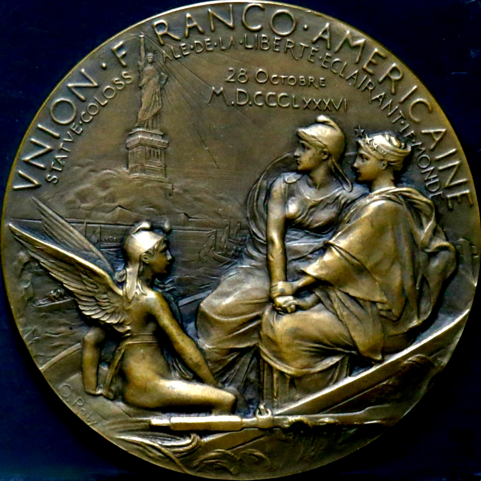 1886 France Statue of Liberty Inaugurated Bronze Medal - Franco-American  R1535