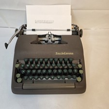 Smith Corona Sterling 1951 Portable Manual Typewriter Brown Green Keys No Case thumbnail