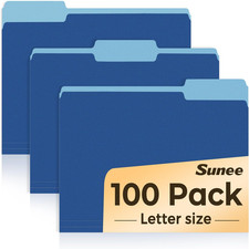 File Folders, 100 Pack Manilla Folders 8.5 X 11, Colored File Folders Home Offic