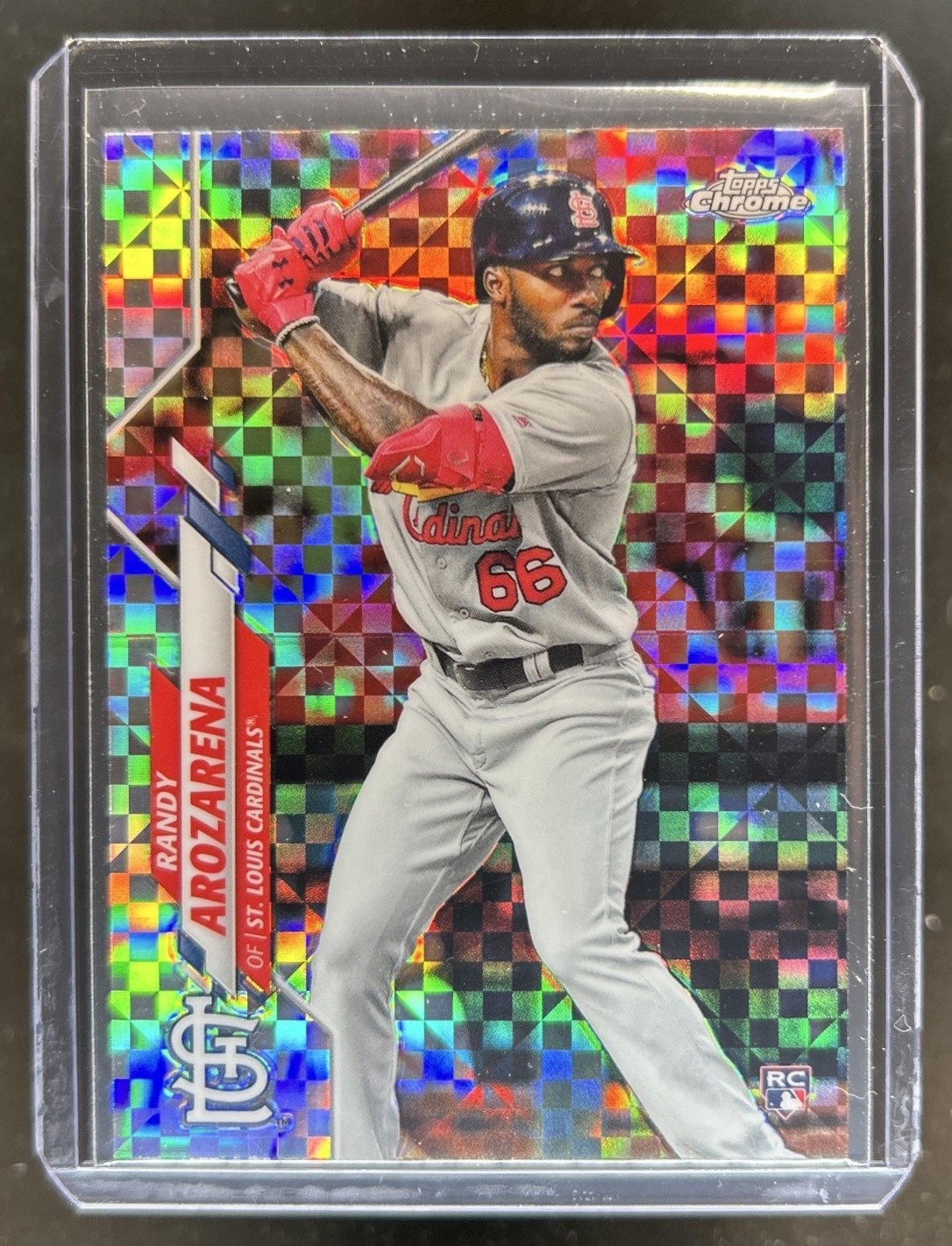 2020 Topps Chrome Randy Arozarena RC X-Fractor Refractor Rookie #49 Cardinals