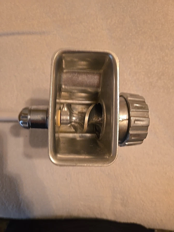 Vintage RIVAL Meat Grinder with Suction Base. White . Two blades - Image 3 of 4