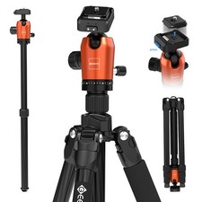 65" Carbon Fiber Tripod,Heavy Duty Tripod with 360  Ball Head, 1/4" Quick Rel...