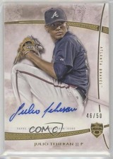 2014 Topps Supreme 46/50 Julio Teheran #SA-JT Auto h3a