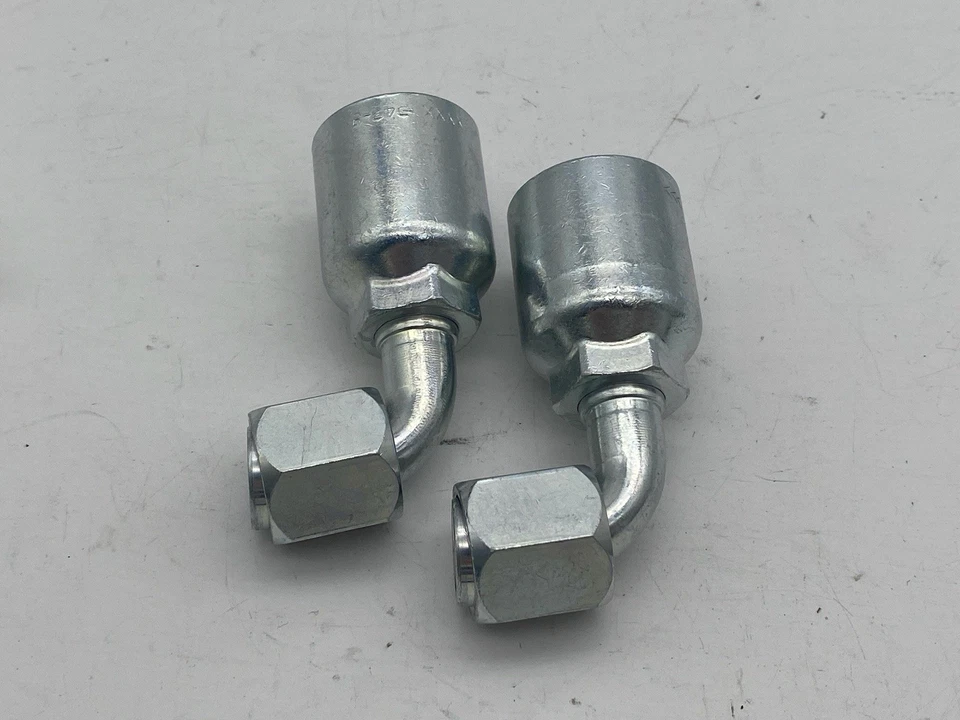 BAG OF 2 Parker Hydraulic Hose JIC Swivel 90 Degree Elbow 1/2" ID 1/2" KP81324 - Image 2 of 4