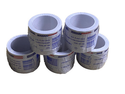 New 5 Rolls of 100 USPS -500pcs New Sealed, Free Shipping 2023