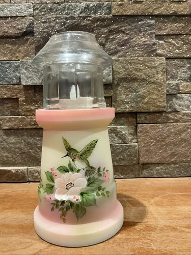 Fenton Limited Edition "Bees n Blooms" Lighthouse Fairy Lamp by M. Kibbe 18/18