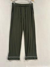 Cozy Earth Bamboo Stretch-Knit Classic Pajama Pant Olive Green Wmns Medium Flaw