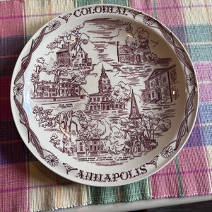 Vernon Kilns Colonial Annapolis Souvenir Plate Herff Jones Company