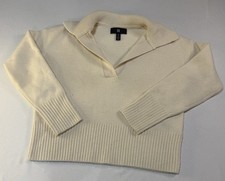 Banana Republic Luna 100% Cashmere Sweater Polo Sandstorm Size Petite XS Johnny