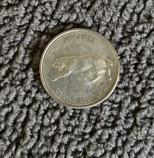 Canada 1967 Bobcat Quarter Silver 25 cents