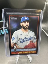 2025 Topps Heritage High Number #551 Tanner Scott Chrome Black Border #/76