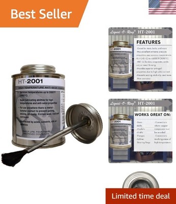 2000°F Rated Anti-Seize Lubricant   Copper-Free, Ideal for Metal Connections