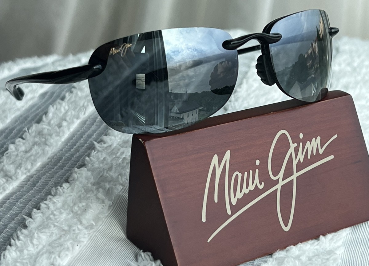 Maui Jim Sandy Beach MJ 408 02 Rimless Sunglasses + Grey Polarized