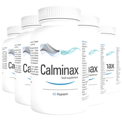 Calminax Forte 300 Kapseln (5er Pack)  Vegan - 22 Vitamine & Mineralien
