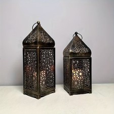 Metal Candle Holder No Candle Wind Lights Lantern Iron Candle Stand  Home Decor