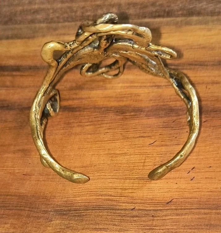 Brazalete de pulpo artesanal vintage estilo pirata ecléctico hecho a mano 7,5" Foto 3 de 4
