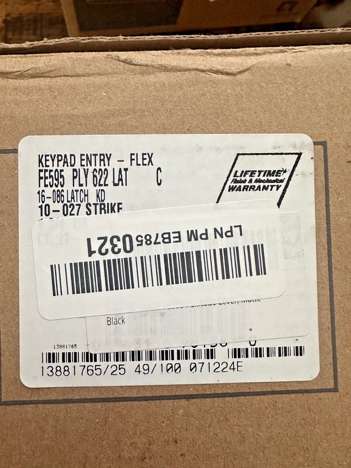 SCHLAGE FE595 CAM 622 Acc Keypad Entry with Flex Electronic Lock, Matte Black - Image 2 of 3