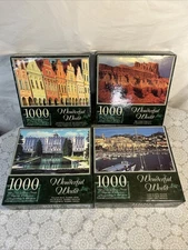 2005 Wonderful World 1000 Piece Puzzles Lot of 4 Never Opened Sure-Lox *NEW*