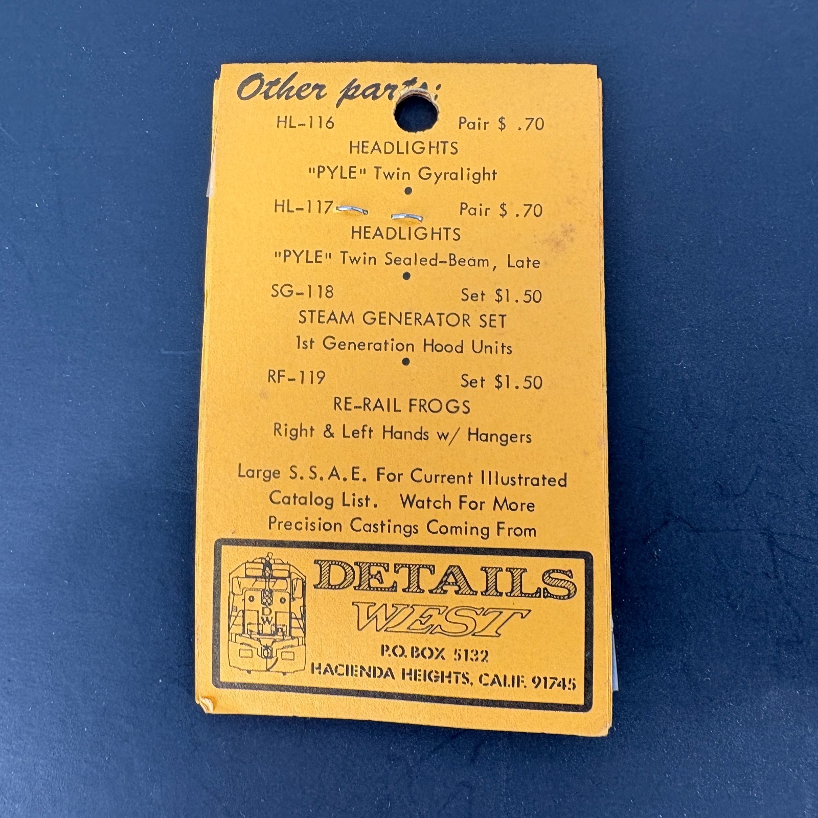 HO Details West PL-130 Plow Pilot 2nd Gen EMD GE Hood Units NEW