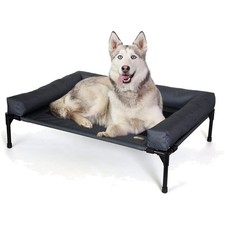 Waterproof Elevated Dog Bed with Removable Cover - Large Hammock Style Cot