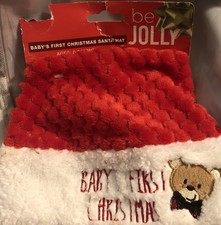 My First Christmas Baby Santa Claus Hat Holiday Children Boy Girl
