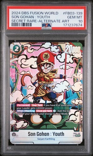 2024 DRAGON BALL SUPER CARD FUSION WORLD RAGING ROAR SON GOHAN : YOUTH PSA 10