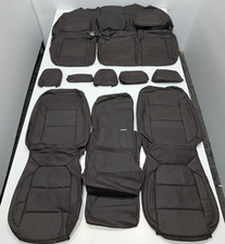 For Chevrolet Silverado Crew Cab Lt 2019-2023 Brown Leather Seat Covers Mb152